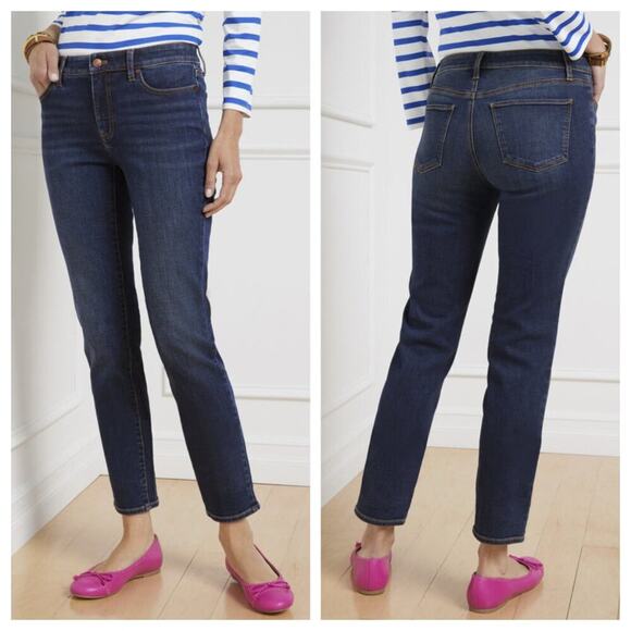 Talbots Women's Slim Ankle Jeans Dark Wash Size 14P - Picture 1 of 10